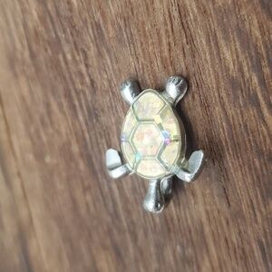Whimsical abalone sparkle turtle 🐢 necklace pendant